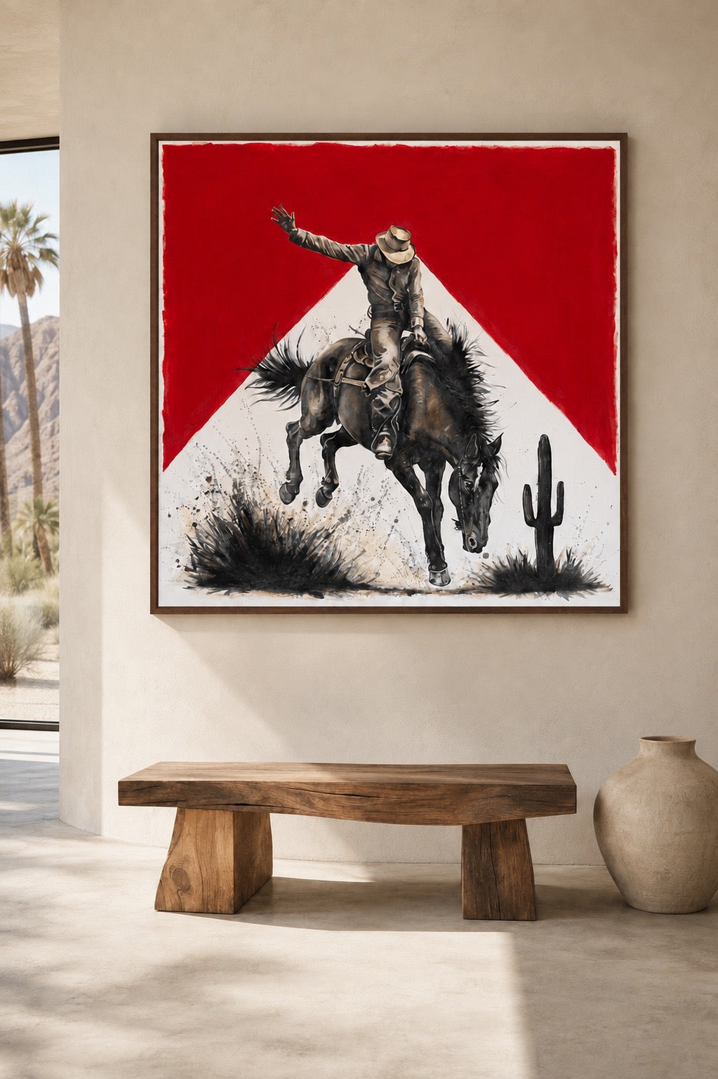 "Smokin' Cowboy" -Museum-Quality Matte Paper Poster